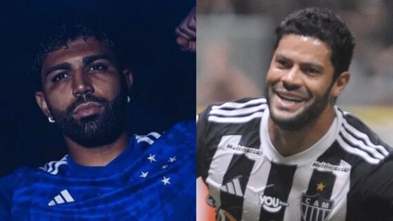 Gabigol, do Cruzeiro, e Hulk, do Atlético (foto: Alexandre Guzanse/EM/D.A Pres)