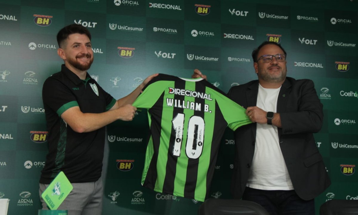 Apresentação do técnico William Batista (foto: Jair Amaral/ EM DA Press)