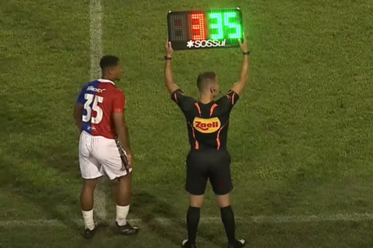 Substituição feita pelo Paraná contra o Cascavel (foto: Reprodução / NSport)