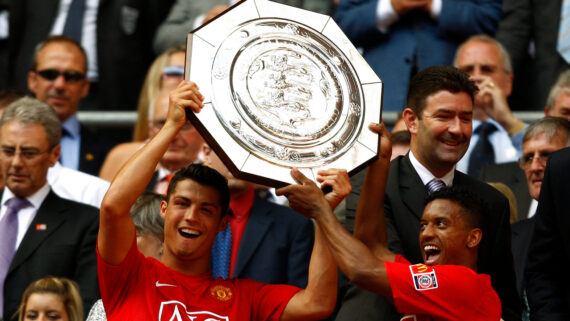 Nani e Cristiano Ronaldo pelo Manchester United (foto: REUTERS/Dylan Martinez)