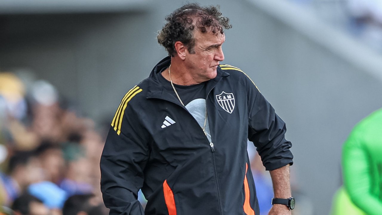 Cuca durante Atlético x Cruzeiro nos Estados Unidos (foto: Pedro Souza / Atlético)