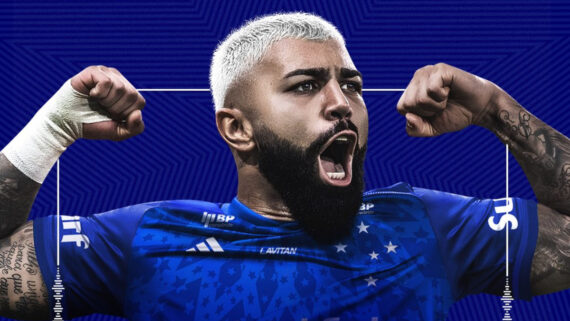 Gabigol com a camisa do Cruzeiro (foto: Reprodução)