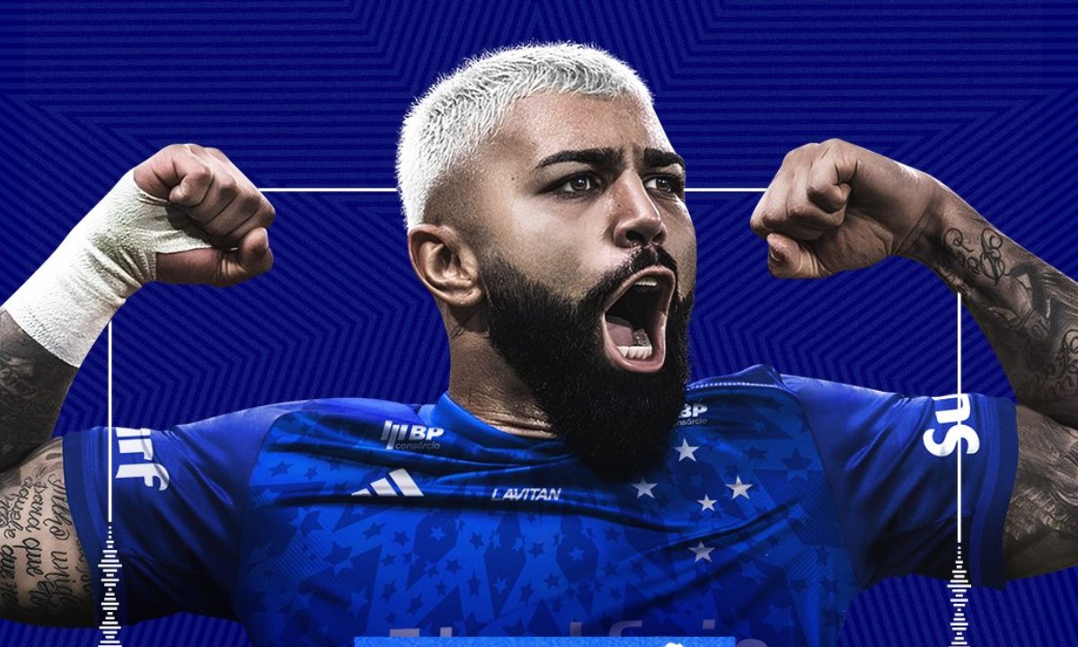 Gabigol com a camisa do Cruzeiro (foto: Reprodução)