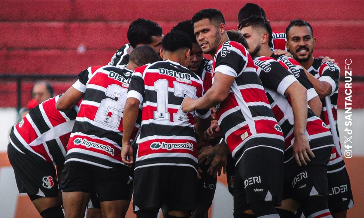 Santa Cruz na Pré-Copa do Nordeste (foto: Divulgação/ Twitter Santa Cruz)