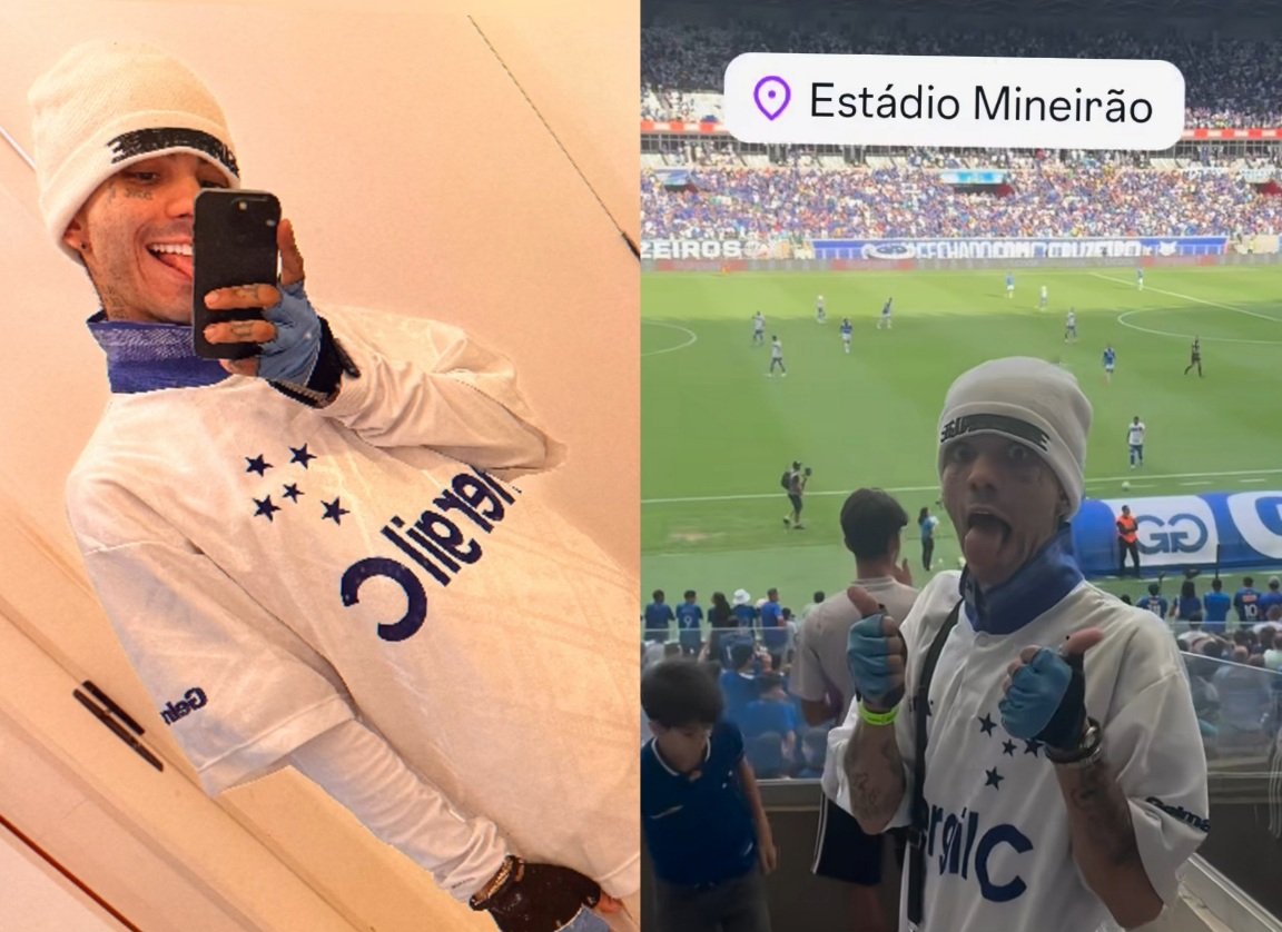 Sidoka em jogo do Cruzeiro no Mineirão (foto: Reprodução/Instagram)