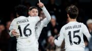 Endrick celebra gol de Valverde (foto: Divulgação/Real Madrid)