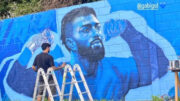 Grafite de Gabigol no muro da Toca da Raposa 1 (foto: Reprodução/Redes sociais)