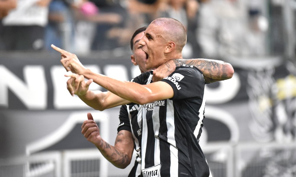 Dudu comemora gol pelo Atlético (foto: Ramon Lisboa/EM/D.A Press)