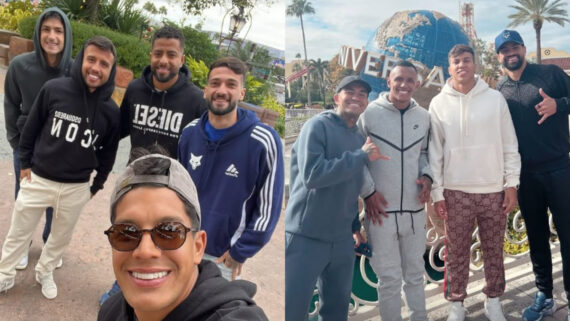 Jogadores do Cruzeiro em dia de folga na Disney (foto: Reprodução/Instagram)