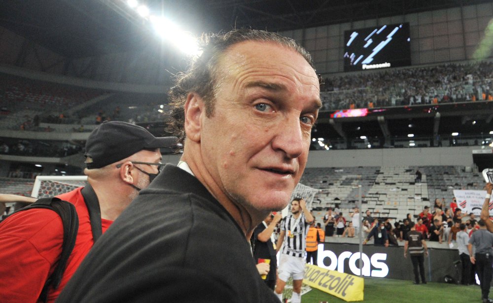 Cuca, técnico do Atlético, na conquista da Copa do Brasil de 2021 (foto: Ramon Lisboa/EM/D.A Press)