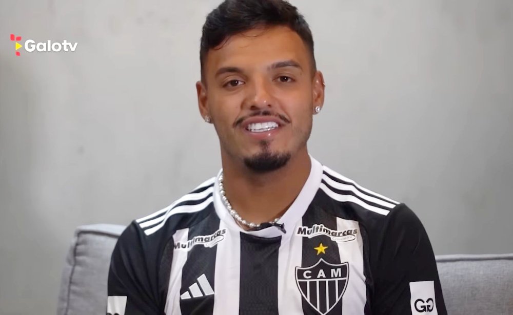 Gabriel Menino, novo meio-campista do Atlético (foto: Reprodução/GaloTV)