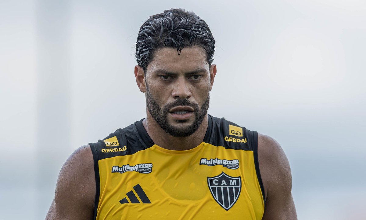 Hulk durante treino na Cidade do Galo (foto: Pedro Souza/Atlético)