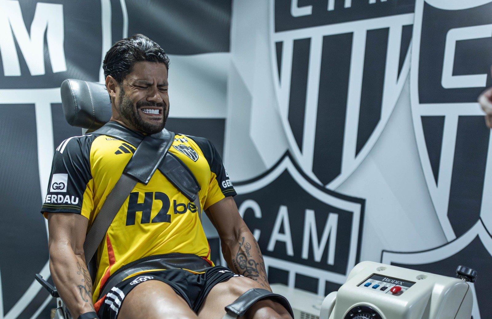 Hulk, atacante do Atlético, em preparação para temporada 2025 (foto: Pedro Souza/Atlético)