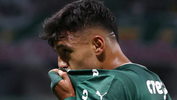 Gabriel Menino, meio-campista do Atlético, em ação pelo Palmeiras em 2022 (foto: Cesar Greco/Palmeiras)