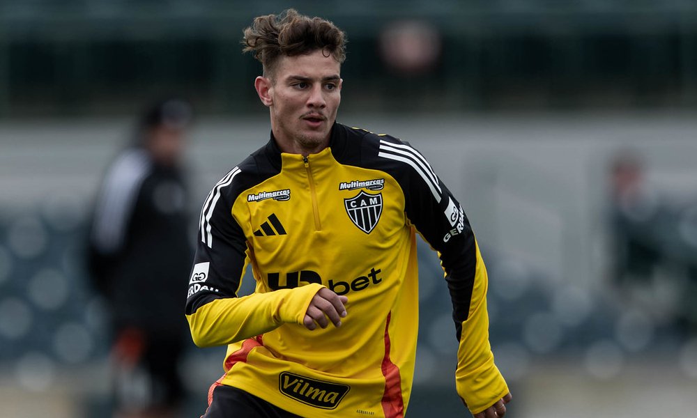 Natanael em treino pelo Atlético (foto: Pedro Souza/Atlético)