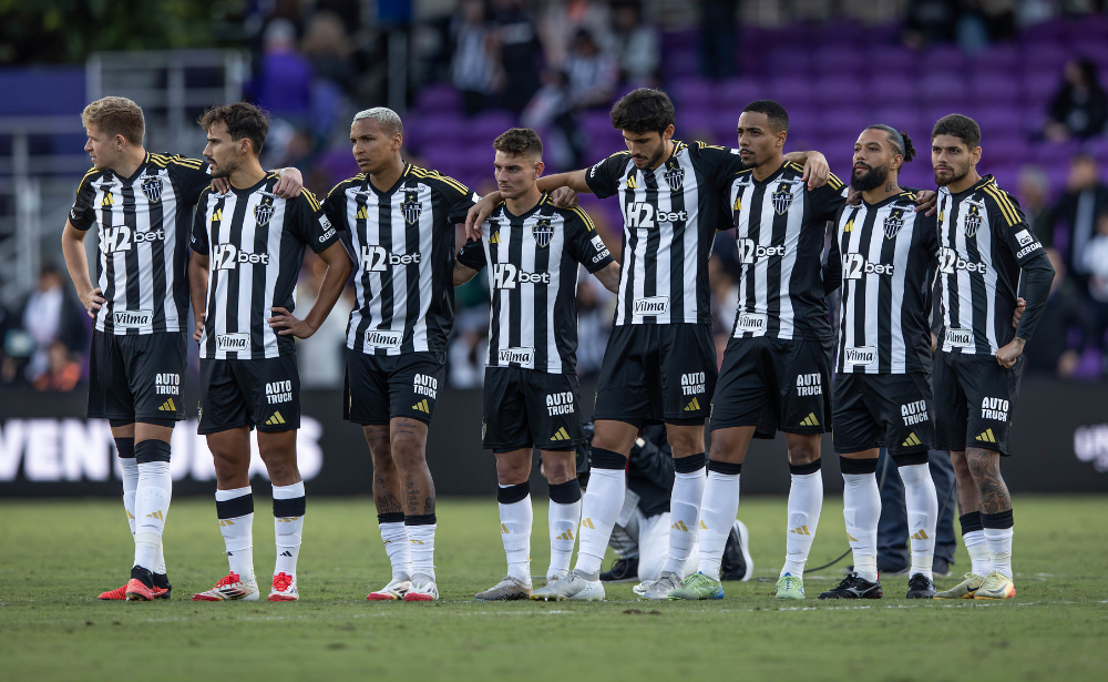 Jogadores do Atlético na disputa de pênaltis contra o Orlando City - (foto: Pedro Souza/Atlético)