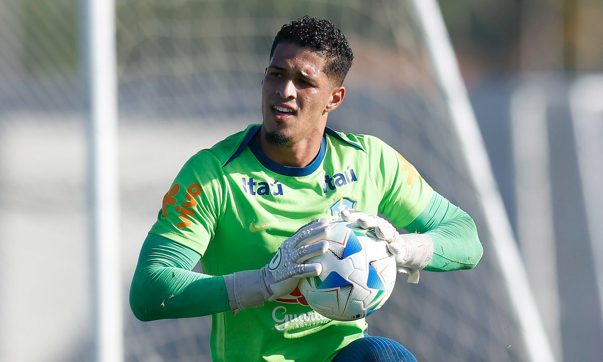 Robert, goleiro do Atlético na equipe brasileira com menos de -20 - (foto: imagens da equipe / CBF)