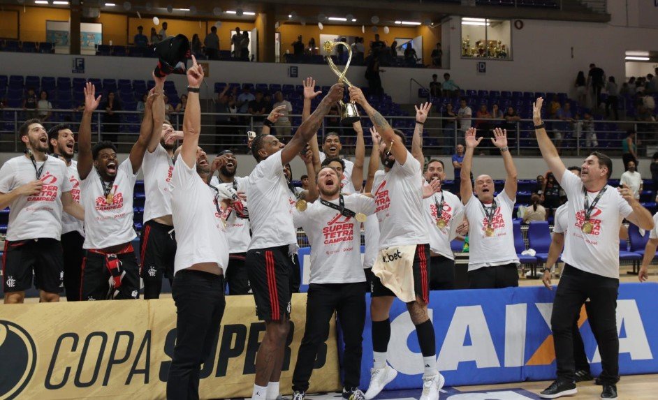 Jogadores de basquete do Flamengo (foto: Otávio Rangel/EM/D.A Press)