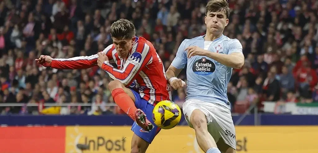 Atlético de Madrid empatou com Celta de Vigo por 1 a 1 (foto: OSCAR DEL POZO / AFP)