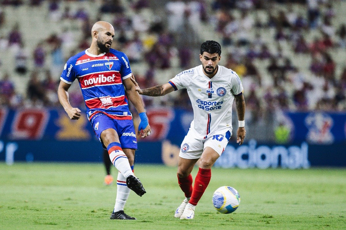 Lance de jogo entre Fortaleza e Bahia pelo Campeonato Brasileiro (foto: Letícia Martins / EC Bahia)