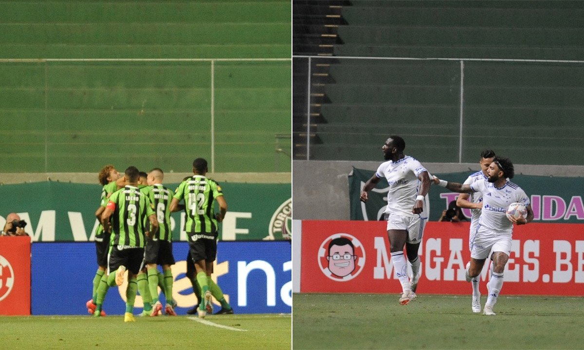 América e Cruzeiro empataram por 1 a 1 (foto: Alexandre Guzanshe/EM D.A Press)