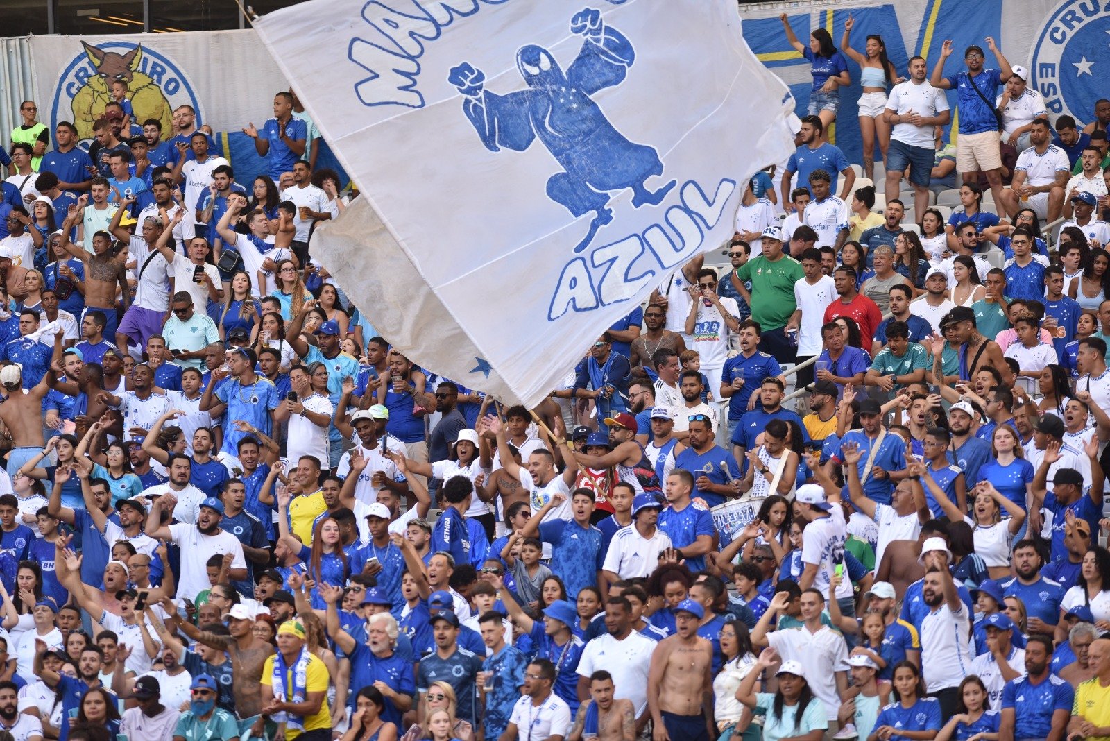 Torcedores do Cruzeiro no Mineirão para clássico com América (foto: Ramon Lisboa/EM/D.A Press)
