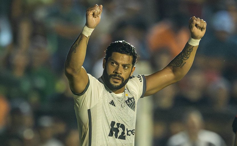 Hulk, atacante do Atlético, comemora gol diante do Tocantinópolis (foto: Pedro Souza/Atlético)