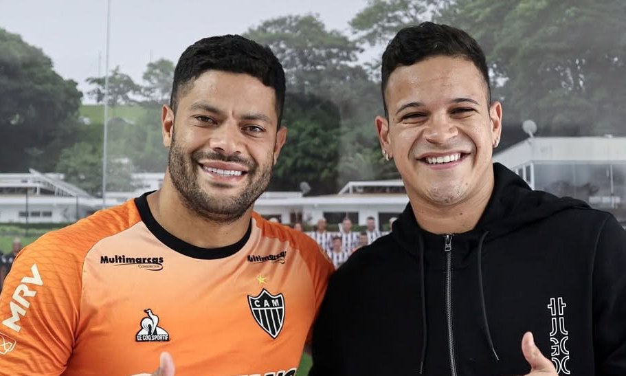 Hulk do Atlético e Hulk do Itabirito se encontraram em 2022 (foto: Divulgação/Atlético)