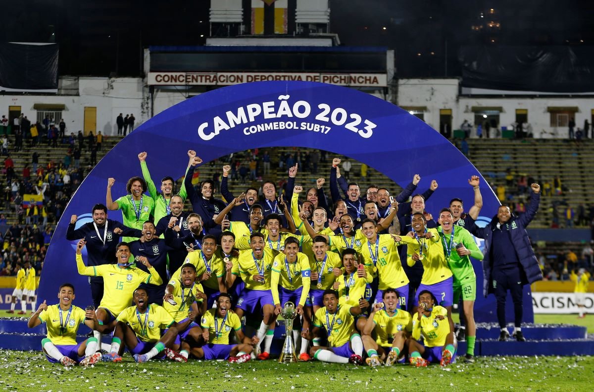 Brasil é o atual campeão do Sul-Americano Sub-17 (foto: Rafael Ribeiro/CBF)