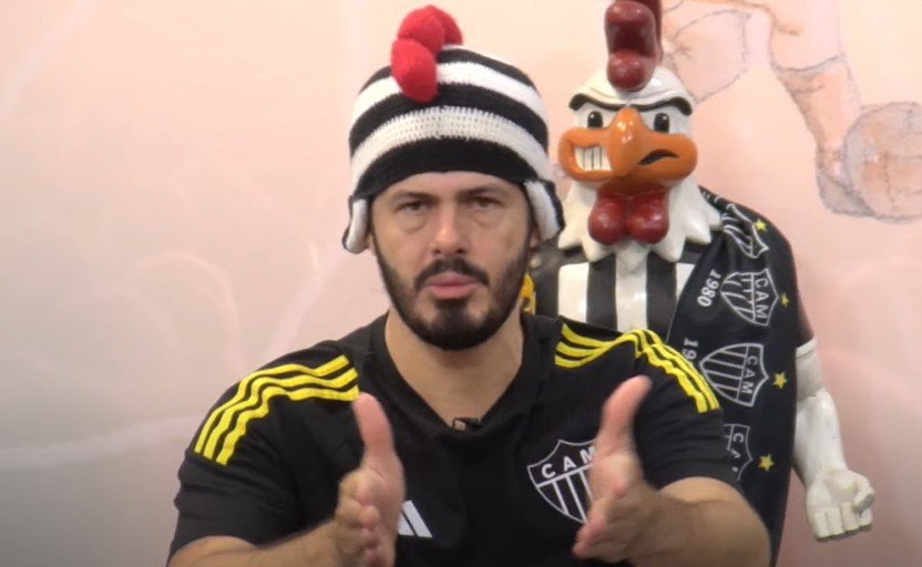 Fael, comentarista e influencer da torcida do Atlético (foto: Reprodução/TV Alterosa)