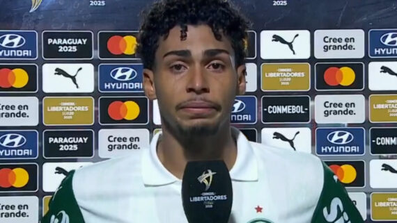 Jogador do Palmeiras, Luighi foi vítima de racismo durante jogo da Copa Libertadores Sub-20 (foto: Reprodução)