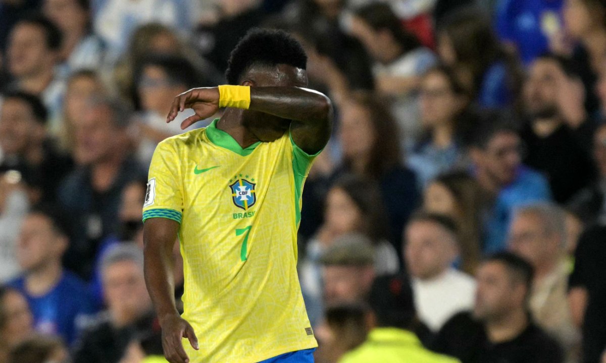 Brasil perdeu para a Argentina pela 14ª rodada das Eliminatórias (foto: AFP)