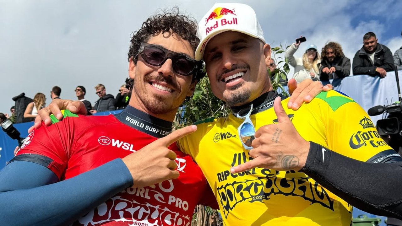 Yago Dora e Italo Ferreira, surfistas brasileiros (foto: Reprodução redes sociais da WSL)