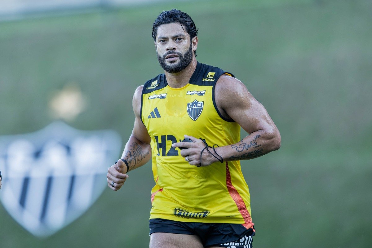 Hulk em treino do Atlético (foto: Pedro Souza / Atlético)