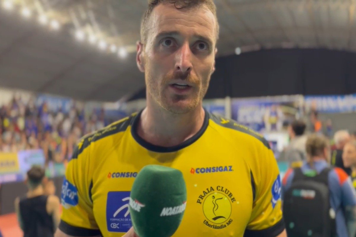 Franco, oposto do Praia, em entrevista ao No Ataque (foto: Pedro Bueno / No Ataque)