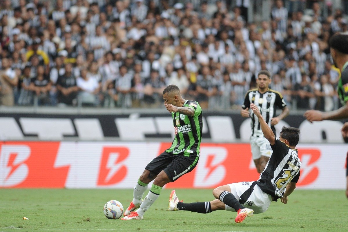 Lande do jogo entre América e Atlético, no Mineirão, pela final do Campeonato Mineiro (foto: Alexandre Guzanshe/EM/D.A Press)