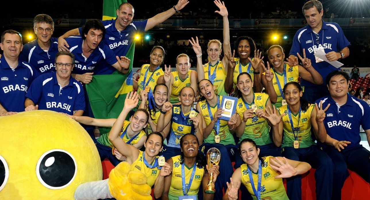 Seleção Brasileira de Vôlei Feminino em Pequim (foto: FIVB/Divulgação)