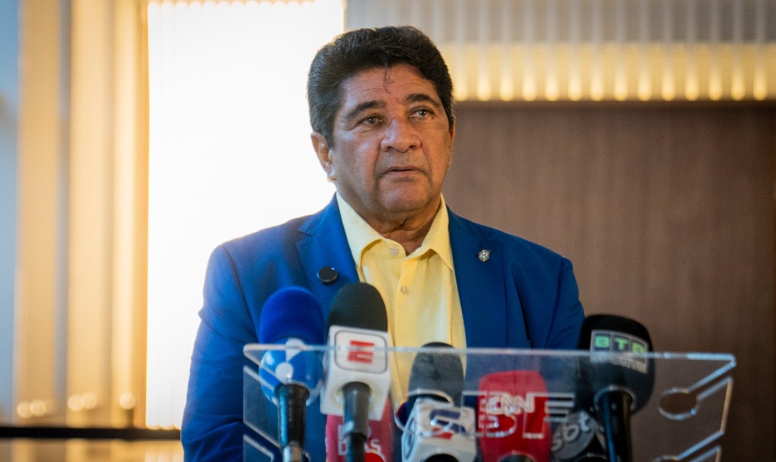 Ednaldo Rodrigues, presidente da CBF, anunciou a saída de Dorival Júnior (foto: Divulgação/CBF)