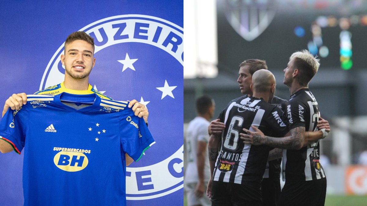 Bissoli, ex-Cruzeiro, e Roger Guedes, ex-Atlético, são destaques do futebol asiático (foto: Igor Sales/Cruzeiro e Leandro Couri/EM/D.A Press)