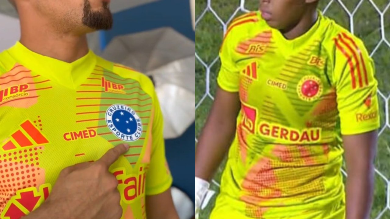 Camisa de goleiro do Cruzeiro gerou polêmica (foto: Reprodução)