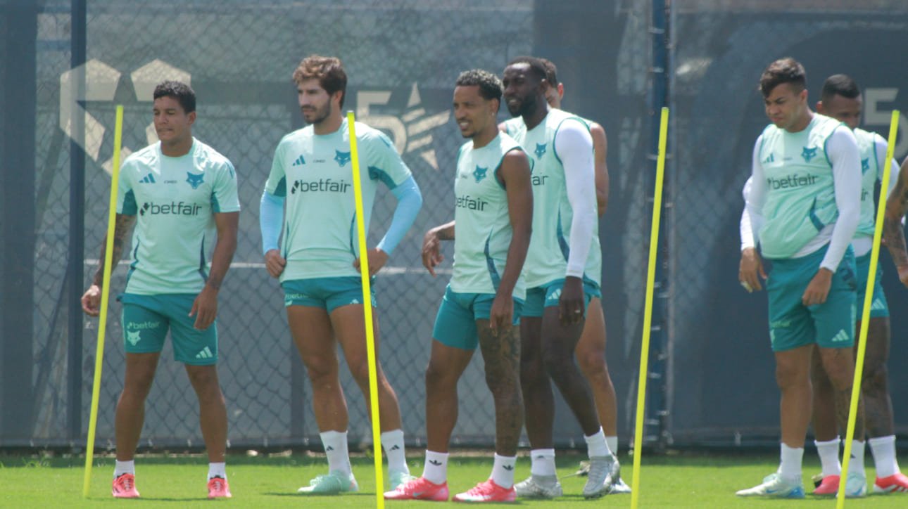 Jogadores do Cruzeiro em treinamento na Toca da Raposa 2 (foto: Edesio Ferreira/EM/D.A Press)
