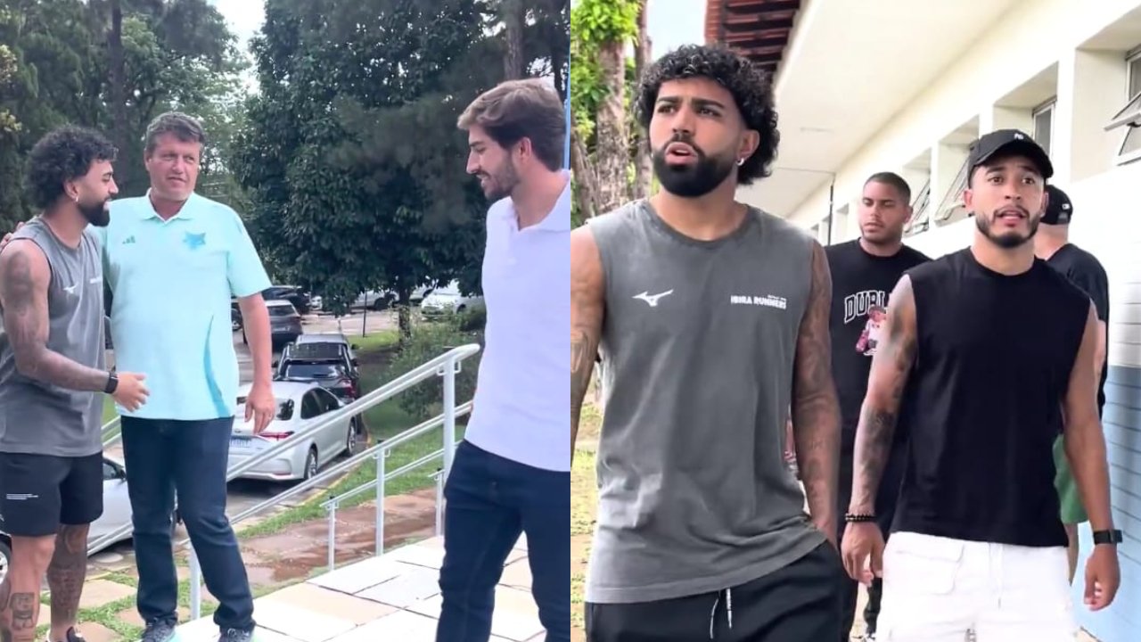 Lucas Silva, Gabigol e William na Toca da Raposa 1 (foto: Reprodução)