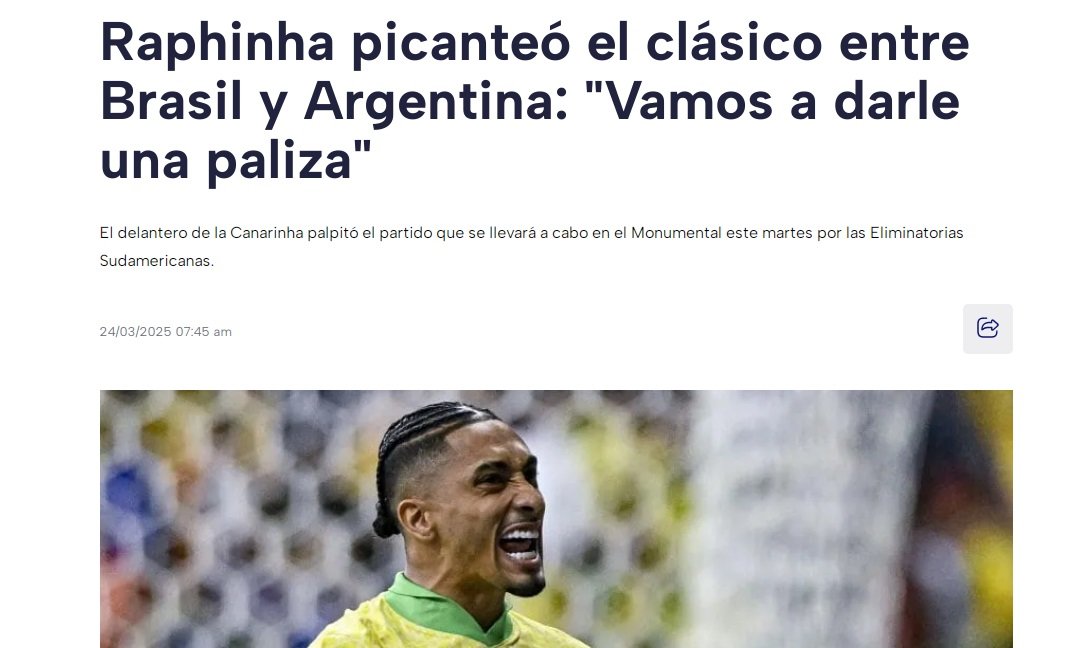 Raphinha , na Argentina (foto: Reprodução)