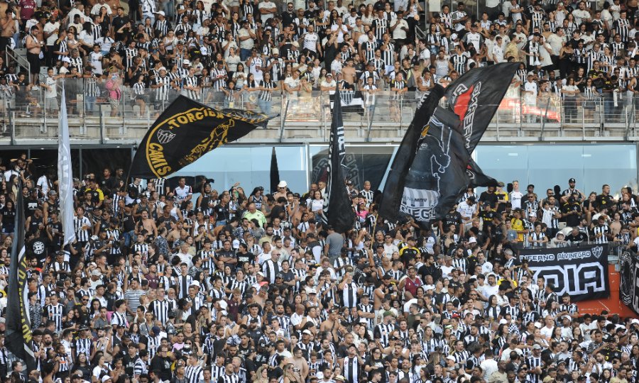 Torcida do Atlético no Mineirão (foto: Alexandre Guzanshe/EM/DA.Press)
