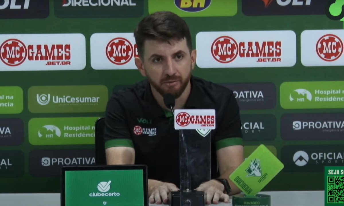 William Batista, técnico do América (foto: Reprodução/Youtube)