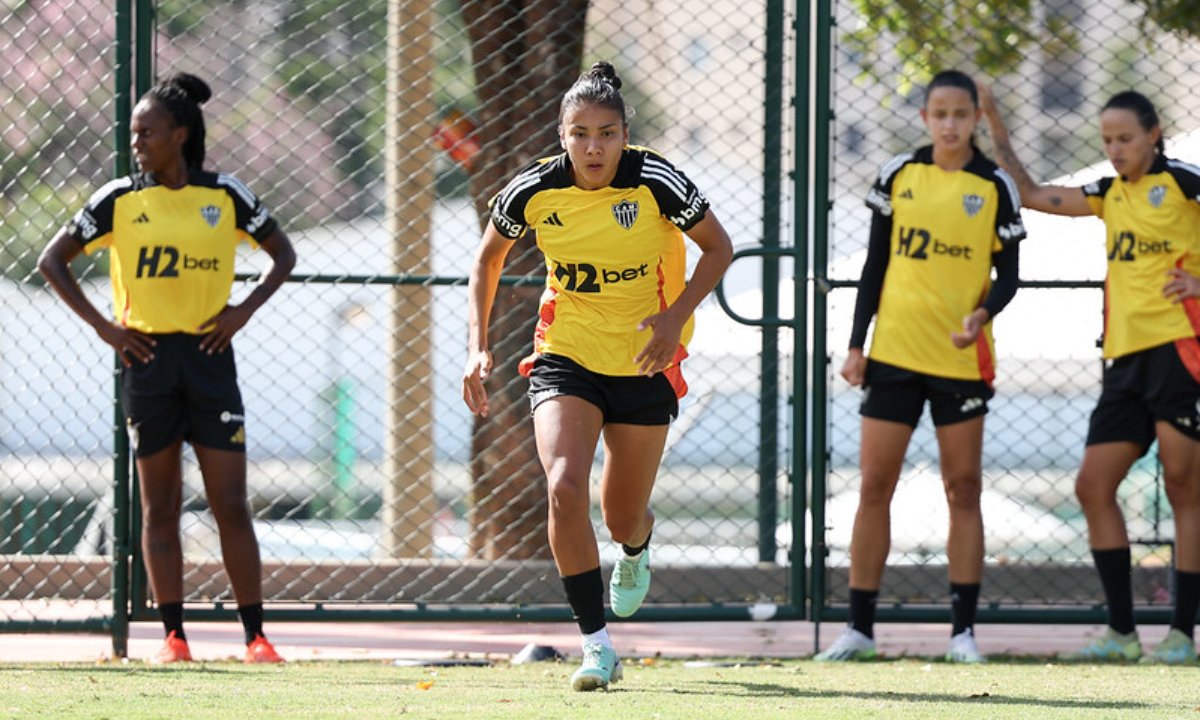 Vingadoras em treino na Vila Olímpica (foto: Daniela Veiga/Atlético)