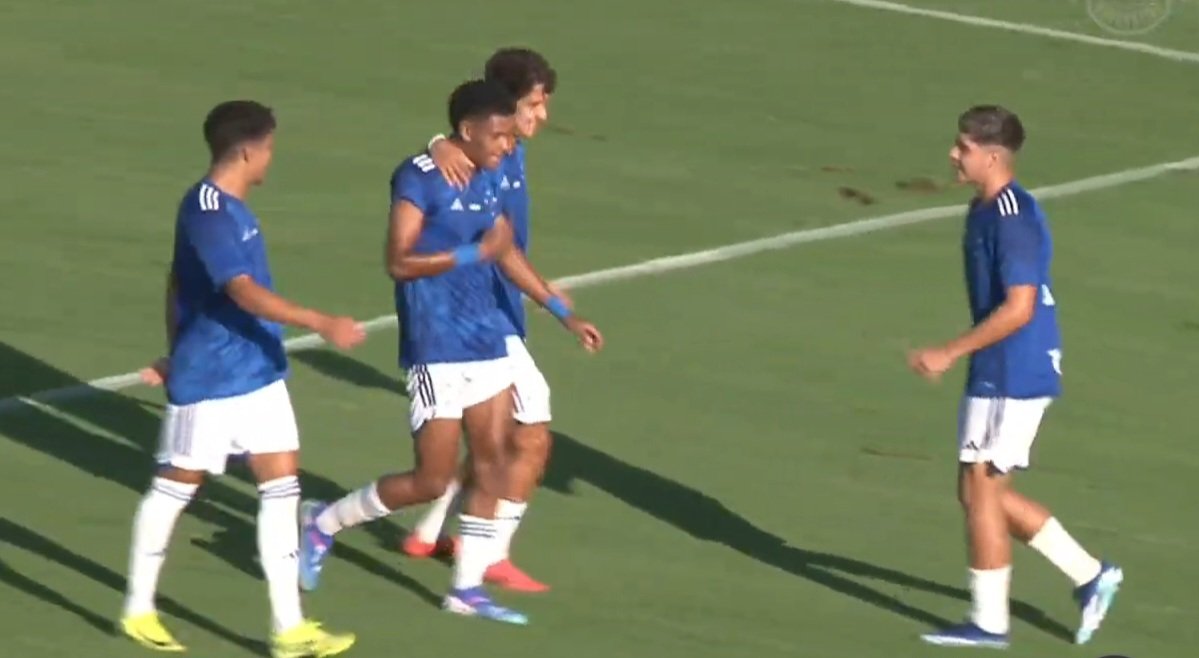 Bragantino 3 x 3 Cruzeiro pelo Campeonato Brasileiro Sub-20 (foto: Reprodução)
