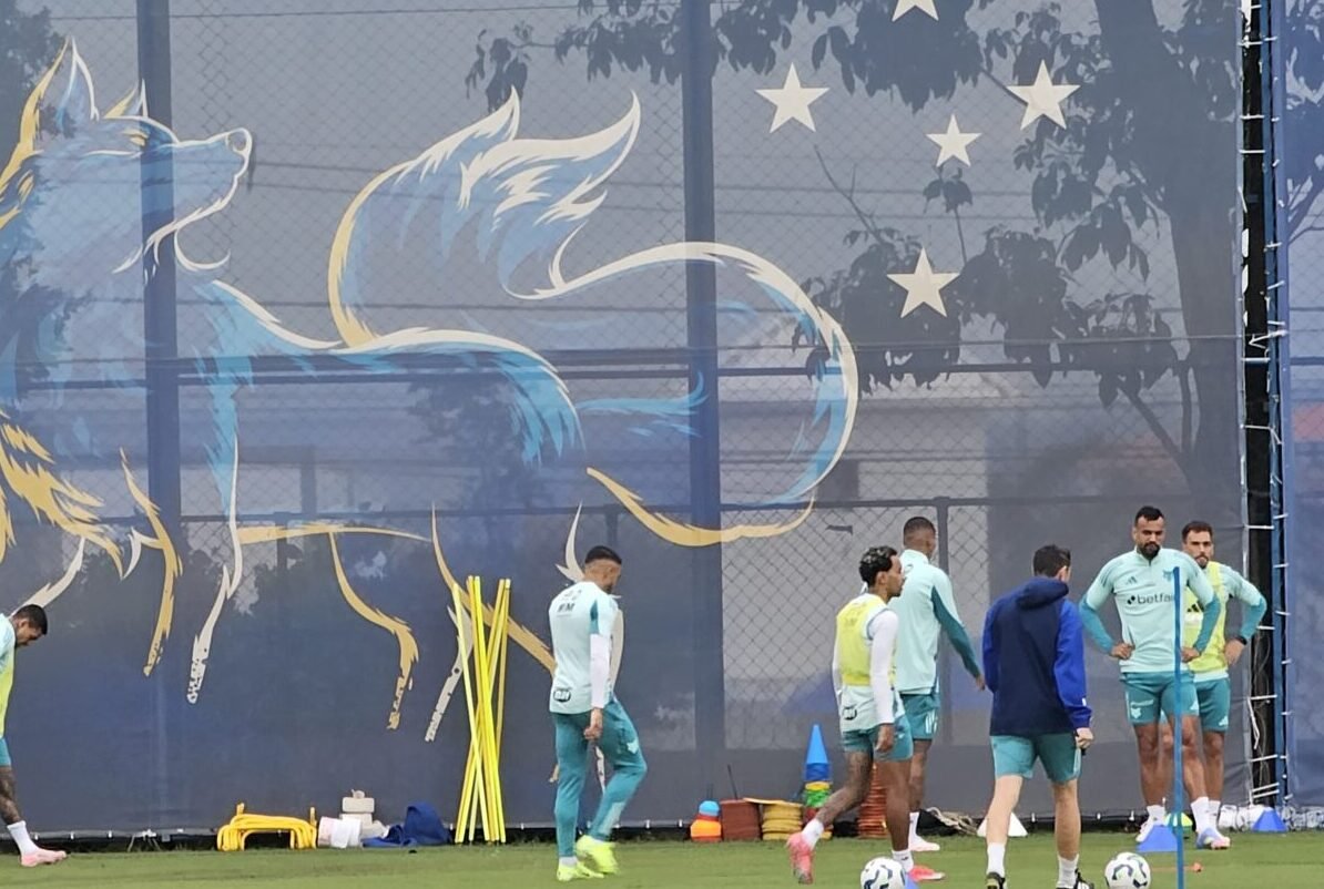 Treino do Cruzeiro nesta quarta-feira (16/4) (foto: João Victor Pena/No Ataque)
