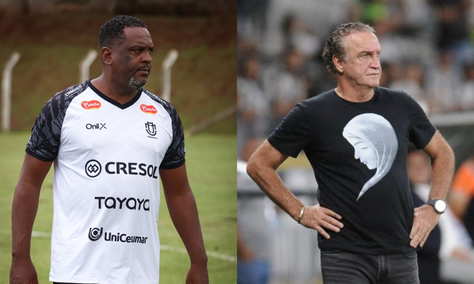 Jorge Castilho e Cuca (foto: Wendel Gomes / Maringá e Alexandre Guzanshe/EM/D.A. Press.)