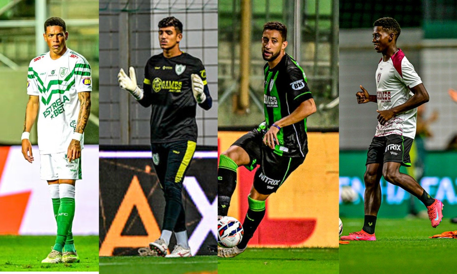 a esquerda para a direita: Kauan Diniz, Cássio, Julio e Yago Santos (foto: Mourão Panda / América)